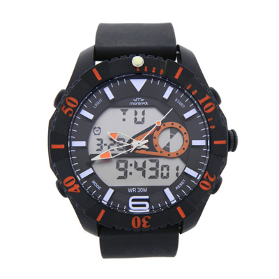 Reloj Montreal Sport Ana-Digi Negro/Rojo- 3Atm