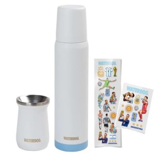 Termo + Mate - Edición Mundial + Stickers - Acero Aisi 304 - White
