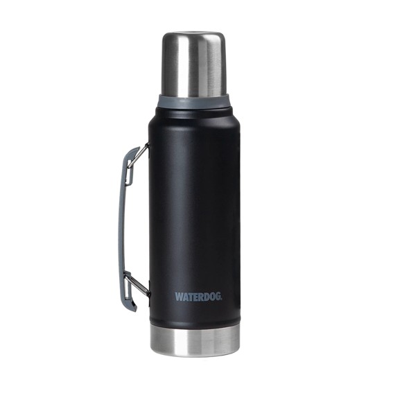 TERMO ACERO INOXIDABLE TIPO STANL 1LT - PICO CEBADOR - ACEROS AISI304 - NEGRO
